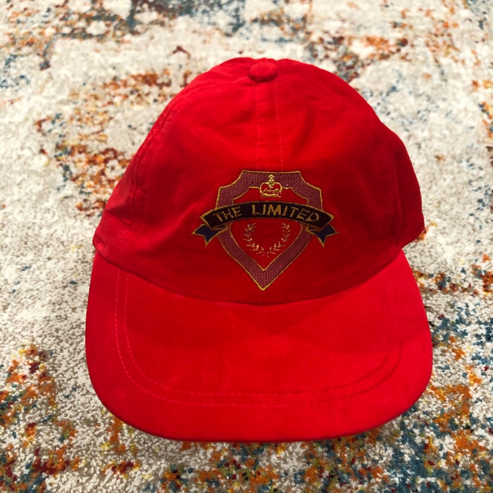 Vintage THE LIMITED Red Velvet Style Hat elastic